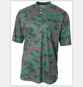 China 100% Cotton Sublimation Printing T Shirts Camo Baseball Tee Turtleneck factory