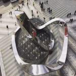 Polished Modern Stainless Steel Sculpture For Square Decoration