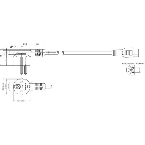 power cord One stop manufactuer 90 degree power cord with worldwide certificates power cords extesion cords VDE /UC/SAA/