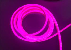 China 12 / 24VDC Neon LED Strip Lights Pink Color With Silicone Extrusion factory