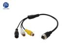 Hot Selling Waterproof RCA To 4 PIN Cable Connect With Vehicle Rear View Reverse