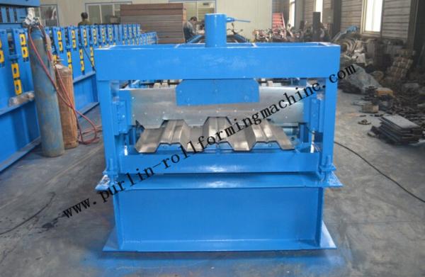 Galvanized Steel Floor Deck Roll Forming Machine With Coiler Car , Floor Tile