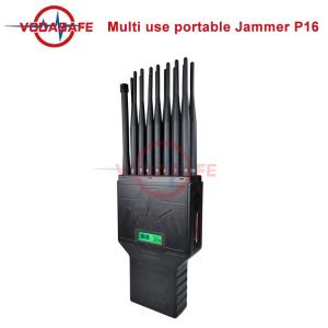 China 3G UMTS Polyester Pu Handheld Signal Jammer 4G 5G GPS WIFI 12W factory