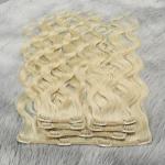 8A-10A Grade Swiss French Lace Wig Extensions 16 Inch Clip In Extensions 613