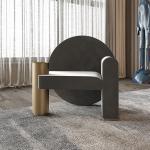 Fashion Creative Hotel Lobby Furniture Reception Velvet Metal Lounge Chair