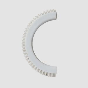 China Custom Made Nylon Lath Brushes Semicircle Half Round For Sewage Products factory