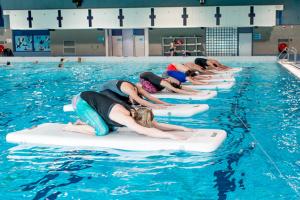 China 2m - 12m Length Aqua Yoga Mat Environmental Friendly For Exercise factory