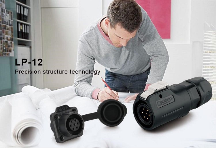 CNLINKO Male Female Panel Mount Industrial Wire Connector 7 Pin Waterproof Plug Socket Pogo Pin Connector