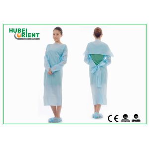 China Disposable Non Woven Polyethene CPE Protective Isolation Gown on sale