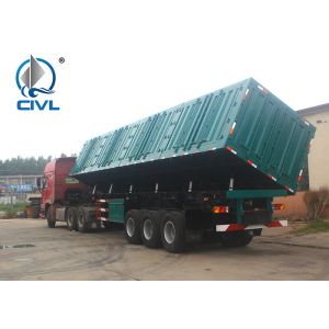 Side Dump 3 Axle 40T Semi Trailer Trucks