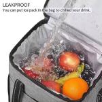 Custom 600d Insulated Lunch Bag 6 Bottle Wine Carrier Insulated & Padded Wine