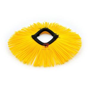 China Jet Broom Convoluted Wafer Road Sweeper Brushes Polypropylene Bristle Yellow factory