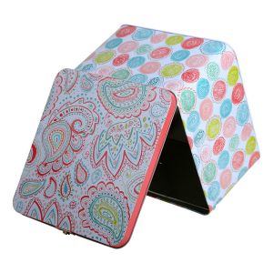 Factory Price Rectangle Shaped Suitcase Tin Box with Handle Custom Metal Lunch