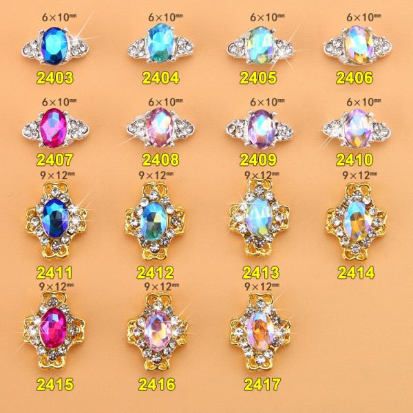 Hot NEW Wholesale Alloy Jewelry 3D Nail Art Jewelry Nail rhinestones Sticker