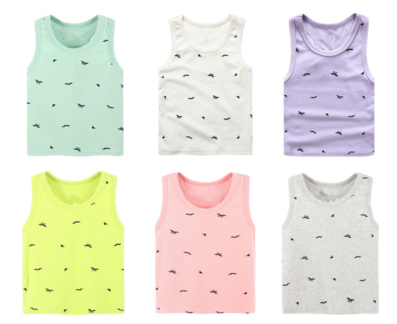 Summer Newborn Baby Singlets , Baby Racerback Tank Tops Sleeveless