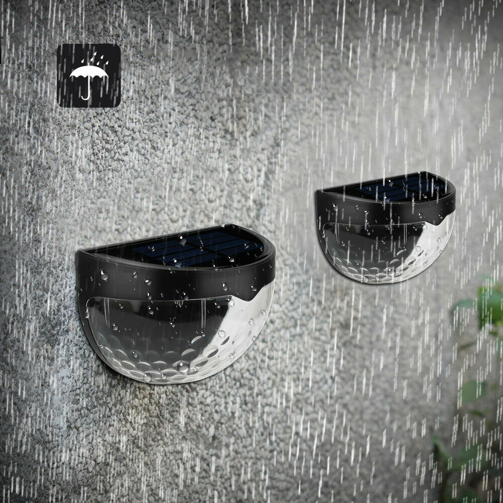 Good Price Waterproof LED Solar Wall Light 6 LEDs 6000k Light Sensor Outdoor Garden Lamp White