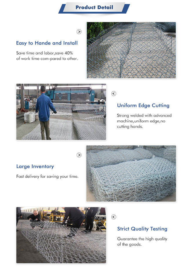 Hot Dipped Galvanized Gabion Box 80x100mm