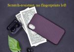Red Color Twill Style Real Aramid Fiber Phone Case For iPhone X