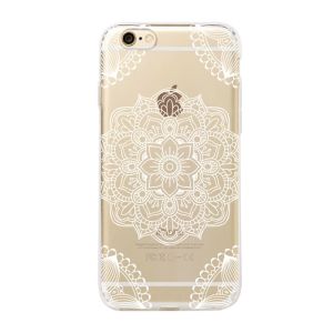 Soft Rubber Designer Cell Phone Cases For Iphone 6s Lace Flower Mandala