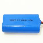 3.7v 1s2p Li Ion Battery Pack ICR18650 Battery 4000mah 14.8Wh With Protection