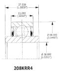 208KR4 Nonstandard Agricultural Machinery Bearing Double Seal GCR15 High