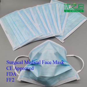 China 0.5 - 10 Microns Disposable Surgical Medical Mask Hypoallergenic Material factory
