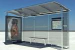 Personalized Stainless Steel Bus Shelter Holistic Design Whole Height 2.5-2.8