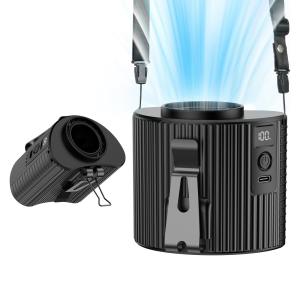China Socool Fan Mini Neck Outdoors Usb Led Waist Clip Fans Wearable Rechargeable 4000MAh factory