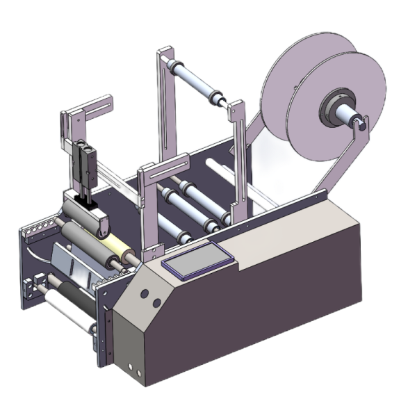 Round Bottle Labeling Machine Desktop Semi-automatic Glass Plastic Bottle Label Printing Machine With CE Certification