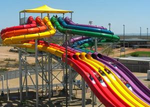 China Colorful High Speed Slide Water Play Equipment 5 - 13 M Platform Height 0.85M Width factory