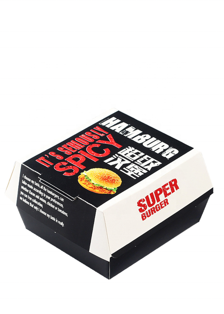 Colorful Fast Food Box Cardpaper Material With Custom Printed Logo