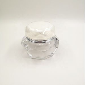 Recyclable Acrylic Plastic 50ml Face Cream Jars Screen Printing