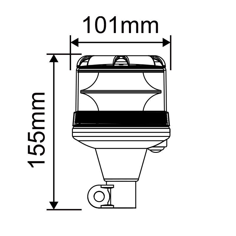 DIN Stem Base with Switch EMC Forklift Warning Beacon Light China