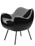 Upholstered Version Fiberglass Arm Chair RM58 Soft Abrasion Resistance