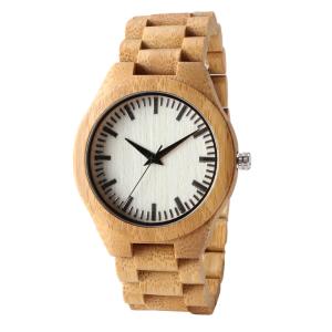 China Dropshipping Eco Friendly Bamboo Wrist Watch Engraved With Japan Quartz Movement factory