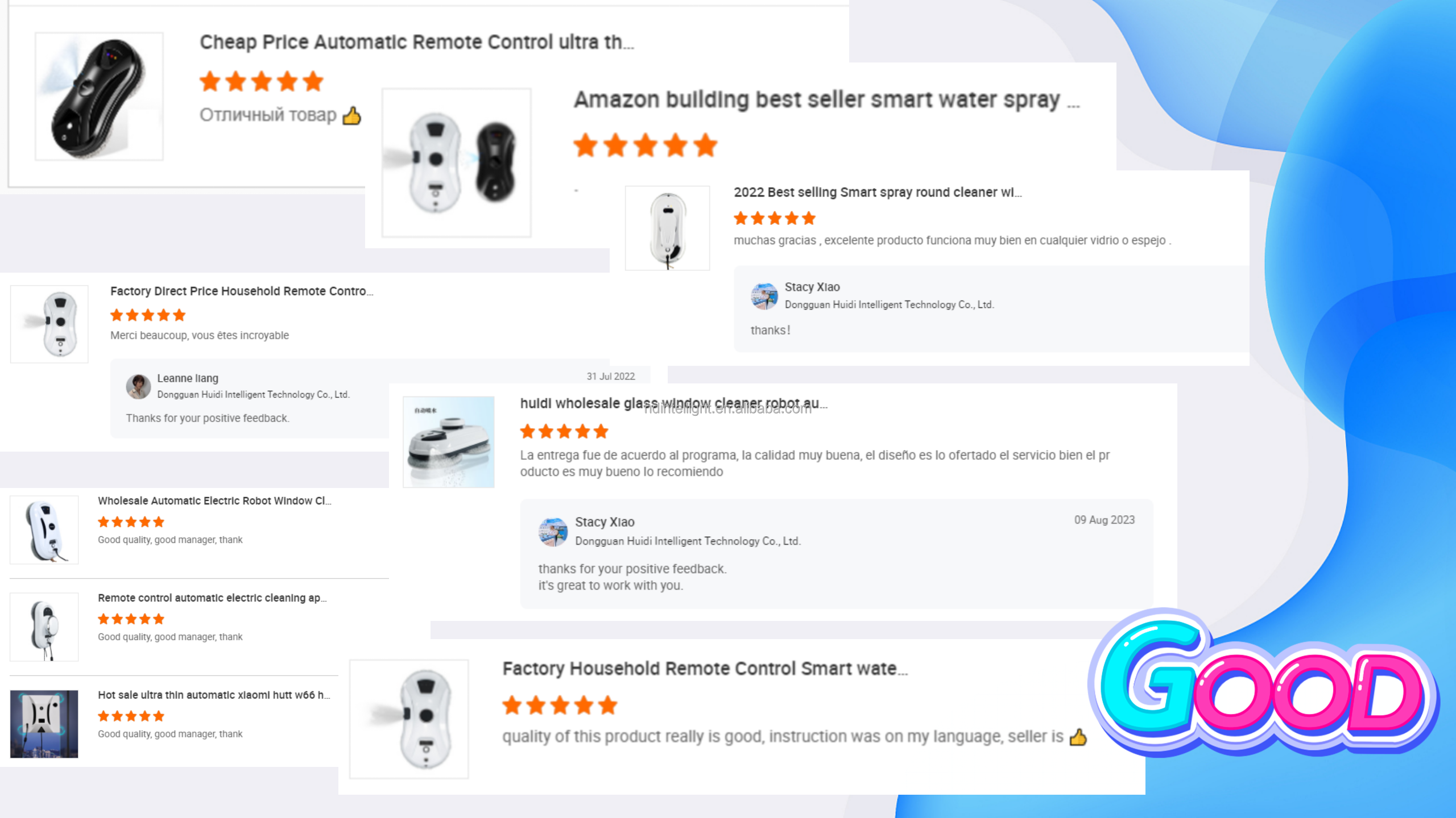 EU and US Plug Types Smart Robot Remote Control Electric Window Cleaner for Household
