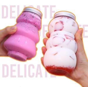 China Insulated Leak Proof Plastic Milk Tea Bottles With Modern Handles factory