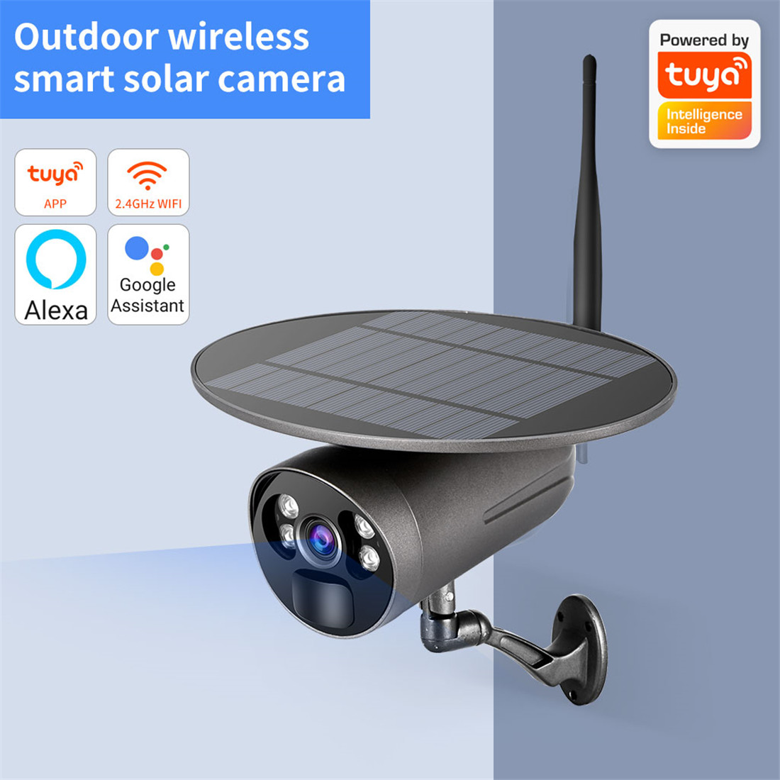 STW-5L Home Outdoor yard lamp night light no wires Ip66 Wireless 1080p Ip PTZ Security Surveillance Solar Wifi Camera(ST