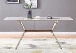 150cm Chromed Steel White 68kgs Modern Marble Top Dining Table