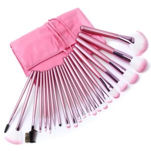 China hot sale make up face brush pink color girl's best love 22pcs full set cosmetics brush factory