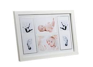 China Customized DIY Baby Hand and Footprint Photo Frame Kit With Safety Ink Pad factory