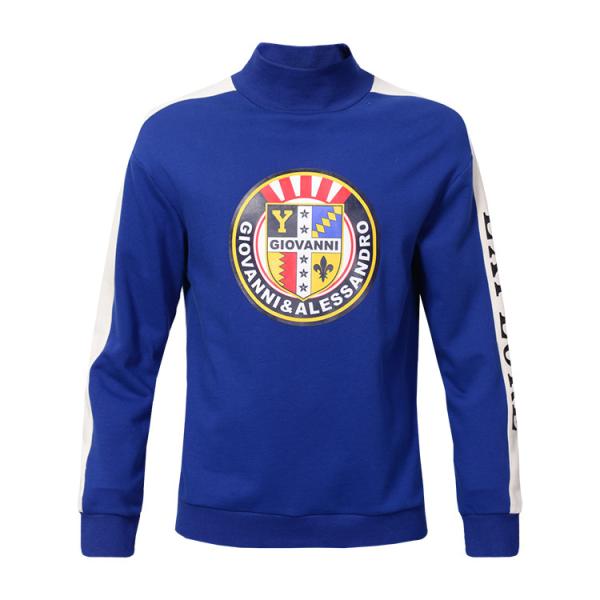 High Neck Mens Hoodies And Sweatshirts Jersey Fabric Type Single Gross Weight 0