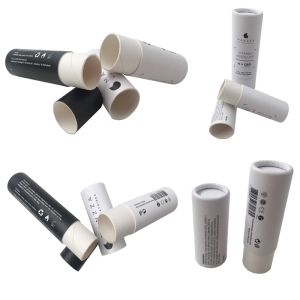 Elegant Cosmetic Tube Packaging / Paper Chapstick Tubes Film Lamination