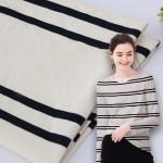 Double Yarn Comfortable Environmentally Friendly Healthy Striped Cotton Fabric