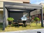 Aluminium Pergola With Led Light And Screen 6x4 Louvered Uv Resistant