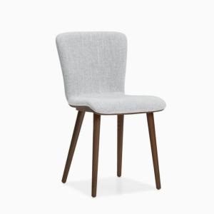 China Nordic Modern Dining Chair with Solid Wood Legs and Upholstered Seat factory