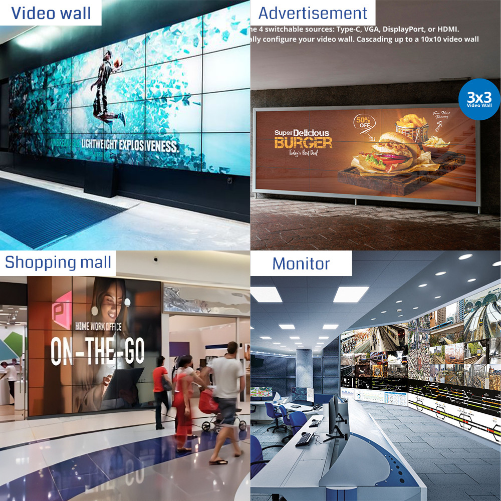 PIP HDMI Video Multiviewer Switcher Mixer 4K Video Wall Controller 4096x2160@60Hz