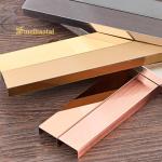 7c Pvc Brushed Steel Tile Trim 8mm , 304 Stainless Steel Backsplash Edge Trim