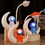 Lovely Pink Blue White Color LED Night Light 23cm High Astronaut Cartoon