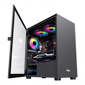 China ETEK Computer Case - Cool and Clean Designed, Integrated Stamping Steel Front Panel,Tempered Glass Hinged Swing Doors factory